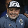 Diego Maradona, pictured in 2019, died of a heart attack in 2020.