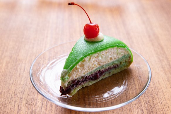 Dua Bakehouse sells pandan princess cake, a riff on the Swedish sponge. 