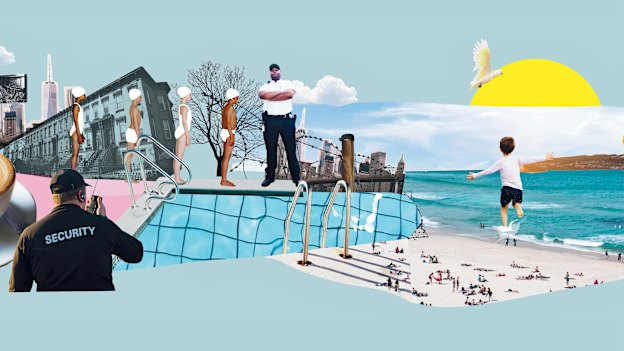 Taking the children to an outdoor public pool in New York felt like a brush with the penal system: you are not allowed to wear any colour other than white, such is the fear of a poolside eruption of gang violence.