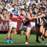 Lachie Neale in action for the Brisbane Lions in last year’s grand final.