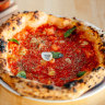 Meatballs and marinara pizza.