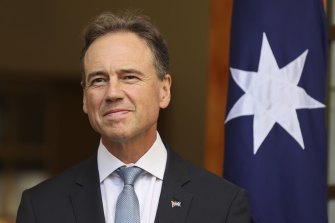 Health Minister Greg Hunt began talks with the head of Pfizer once the rare AstraZeneca blood clot link started to become clearer.