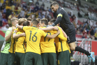 Socceroos celebrate Irvine’s opener