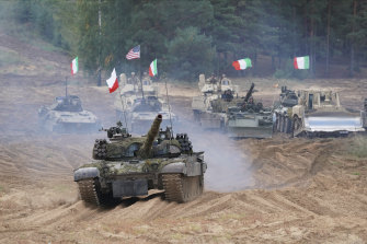 NATO military exercises in Latvia in September, 2021. 