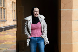 First year University of Sydney student Aishe Ghazzaoui.