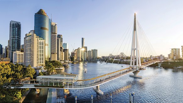 The design of Brisbane City Council’s proposed Kangaroo Point green bridge.