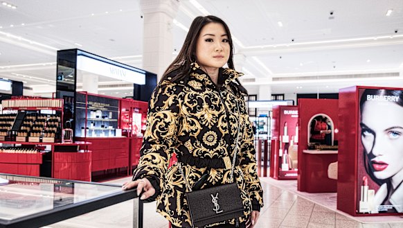 Jacqueline Lam shopping at David Jones’ flagship Elizabeth Street store.
