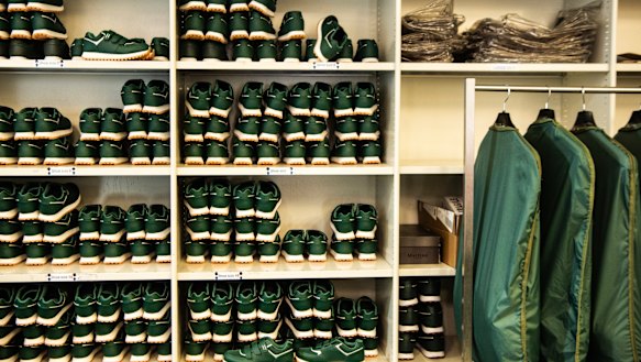 Prison-made shoes were distributed to all prisoners.