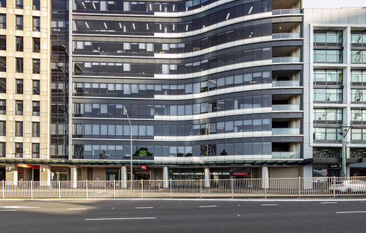 The office tower at 203 Pacific Highway, St Leonards, Sydney, which is owned by the Centuria Office REIT