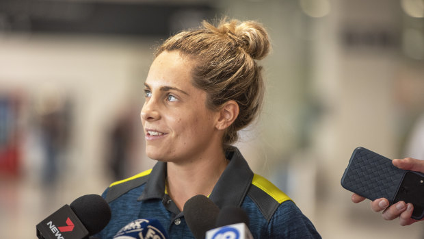 Sophie Molineux at Melbourne Airport on Friday.
