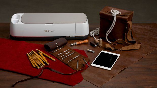 The Cricut Maker connects to your device via Bluetooth and can cut a range of materials, including leather.