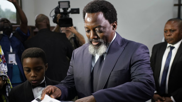 There are concerns that former Congolese president Joseph Kabila, pictured on December 30, will continue to influence the new government.