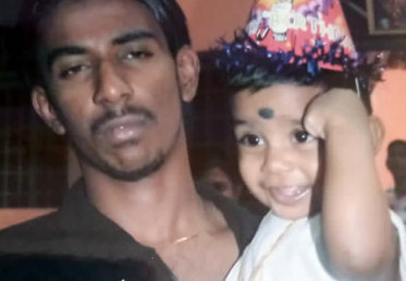 Nagaenthran Dharmalingam pictured with his nephew.