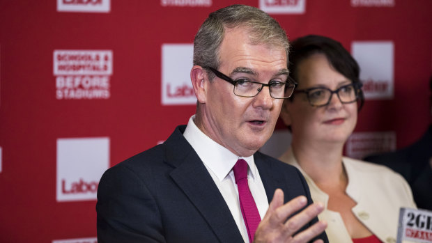 Michael Daley and Deputy Leader Penny Sharpe speak to media after the NSW  Labor party leadership ballot.