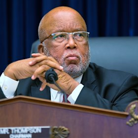 Representative Bennie Thompson is suing the former president.