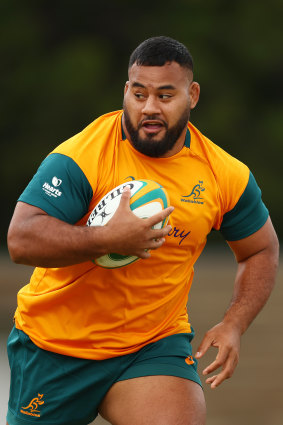 Wallabies prop Taniela Tupou.