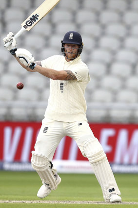 England's Ben Stokes on his way to his 10th Test century.
