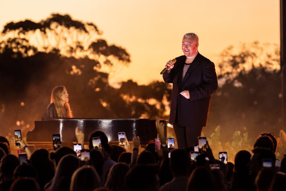 Sam Smith performs at The Cube in South Australia in January, 2023.