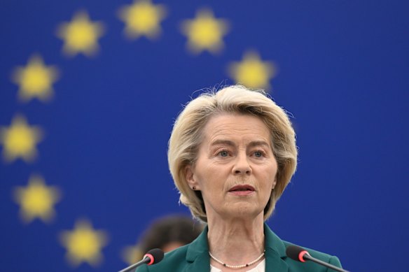 European Commission President Ursula von der Leyen is tightening the screws on Russia.