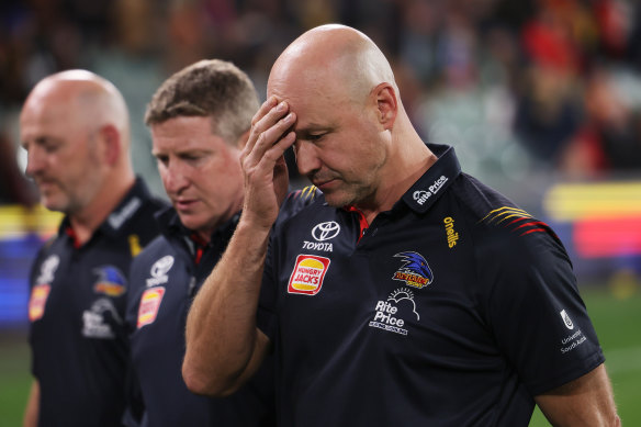 Disappointed Crows coach Matthew Nicks.