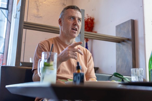 Lloyd Langford fits in lunch at Robata before going to pick up his daughter.