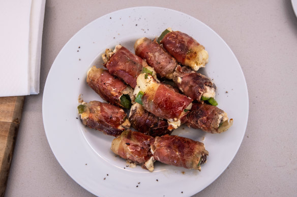 ‘It’s very versatile, you can do just about anything with it’: duck poppers prepared by hunter Glenn Falla.