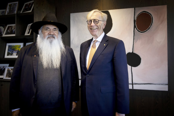 Senator Patrick Dodson and former High Court judge Kenneth Hayne.