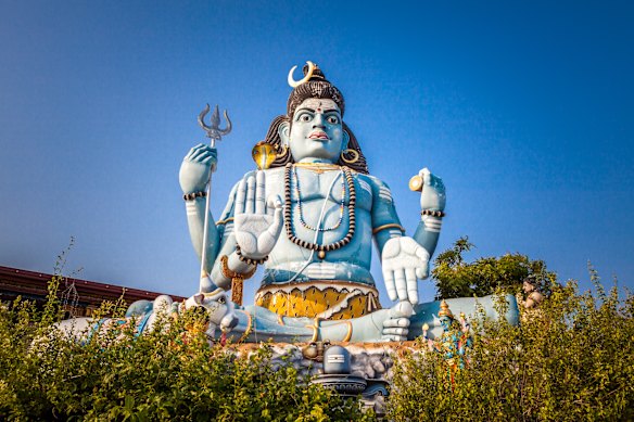 A statue of Shiva at the Koneswaram temple in Sri Lanka - one of “history’s endless parade of gods”. 
