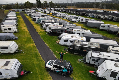 Andrew Morley at the Scoresby yard of Store My Van.