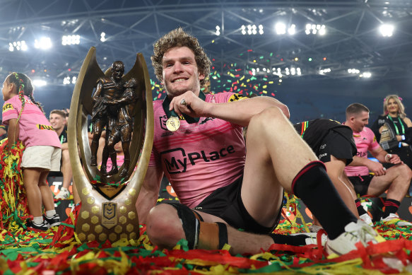 Pain and pleasure: Liam Martin with his Clive Churchill Medal