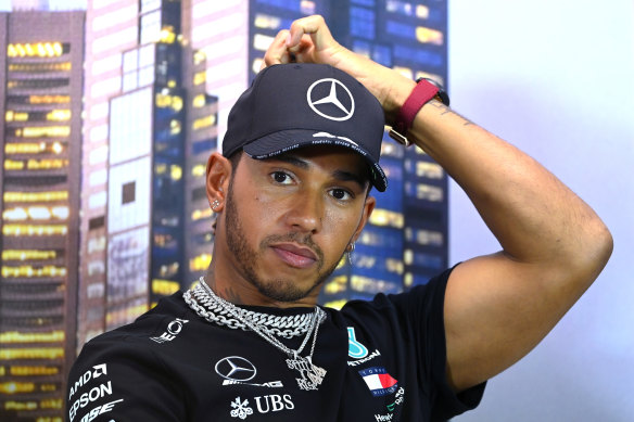 Lewis Hamilton in Melbourne this week. 