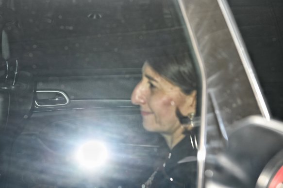Former NSW premier Gladys Berejiklian arriving at the ICAC on Monday.
