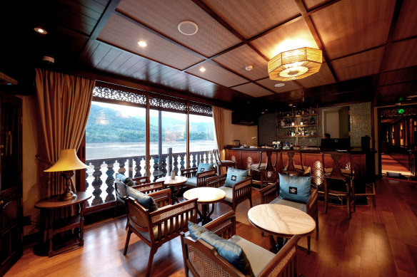 A step back in time – the ship features a mix of Laotian and French Colonial design.