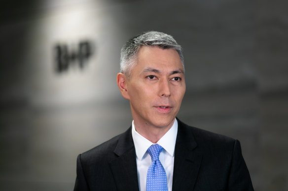 BHP chief executive Mike Henry.