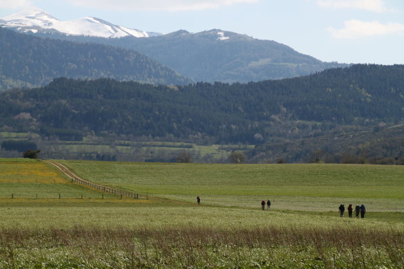 A walking track near the Pyrenees. There are a number of spiritual retreats in the Pyrenees range that separate Spain and France.