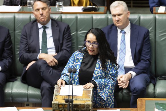 Indigenous Australians Minister Linda Burney during question time today.