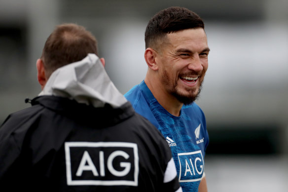 Steve Hansen and Sonny Bill Williams in 2019.