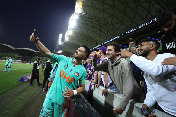 Bruno Fornaroli and his Perth Glory teammates were undergoing quarantine in Brisbane.