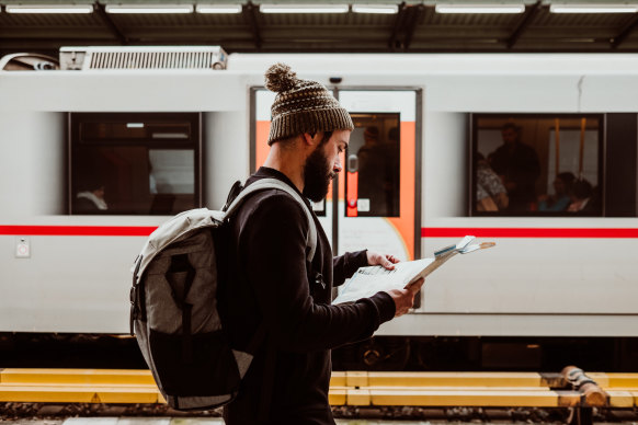 Feeling a touch of flygskam? In Europe, travellers like this guy in Vienna are catching trains instead of flying.