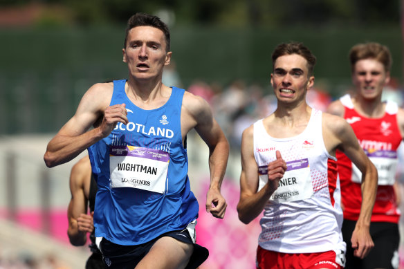 The 1500m world champion Jake Wightman in action in Birmingham. 