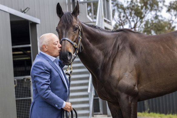 Tony Ottobre and Pride Of Jenni in the lead-up to this year’s Cox Plate. 