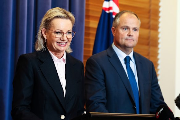 Opposition Leader Sussan Ley and   deputy leader Ted O’Brien.