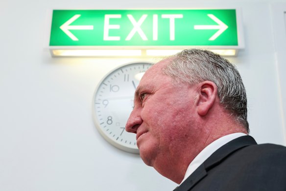 Barnaby Joyce will decide his next move over summer.