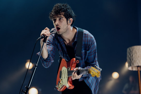 The 1975’s lead singer Matty Healy took to the stage in Sydney on Friday.