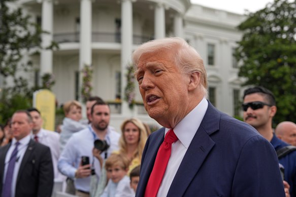 President Donald Trump stood by his embattled Defense Secretary Pete Hegseth after revelations of a second Signal group chat.