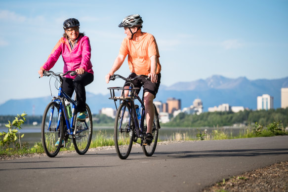 A scenic cycle … The Tony Knowles Cycling Trail.