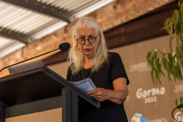 Prof Marcia Langton at the Indigenous Garma Festival in East Arnhem land in July. 