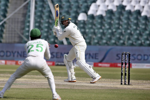 Usman Khawaja hit his second century of the series today.