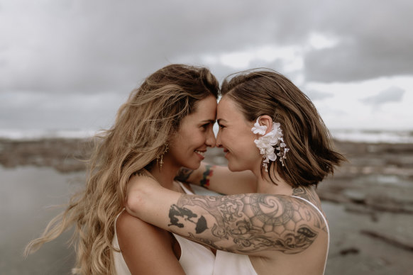Maria Granjo and Kristin Cameron: “As we started thinking about what marriage meant to us as a same-sex couple, we considered how amazing it would be to celebrate our special day with loved ones.”