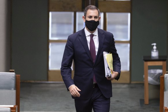 Treasurer Jim Chalmers enters parliament to give his economic update.